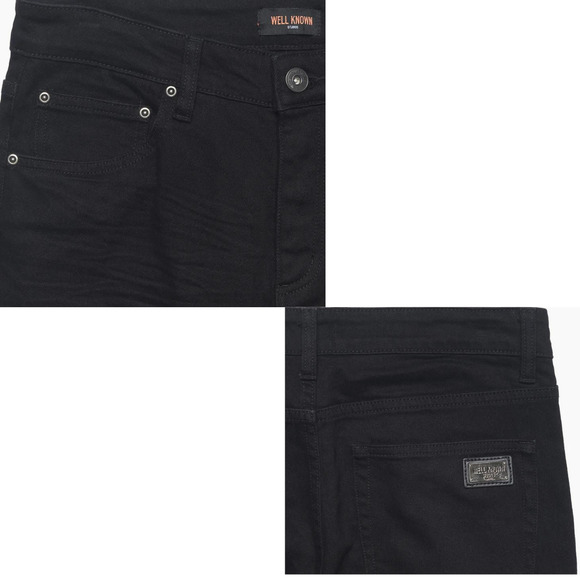 Well Known Studios The Dean Street Jean Jet Black Distressed Sz 36 New With Tags - Picture 3 of 3